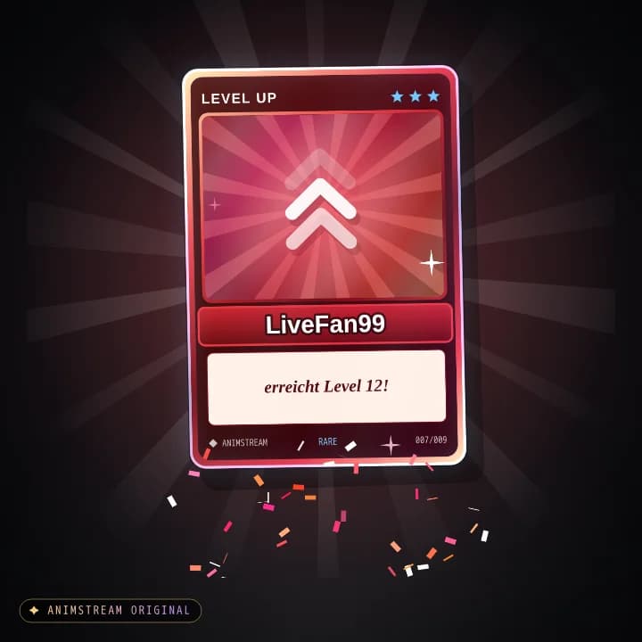 Level-Up Alert – Holo Card Karmesin