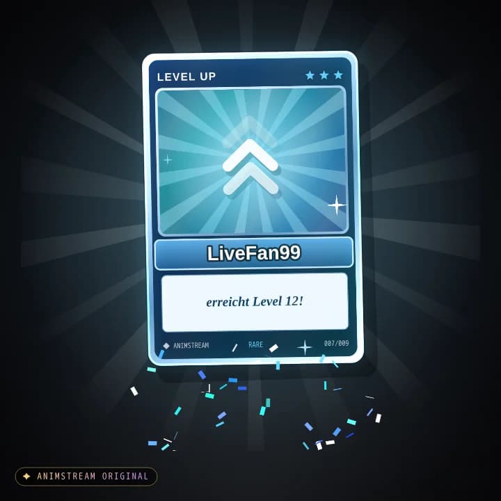 Level-Up Alert – Holo Card Eis-Silber
