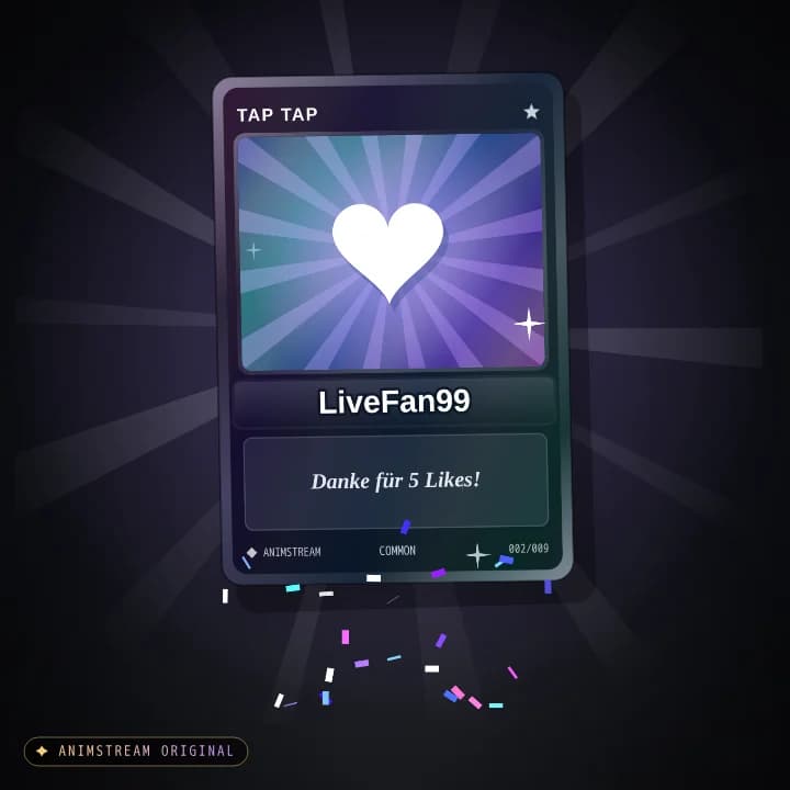 Like & Tap Tap Alert – Holo Card Black Holo