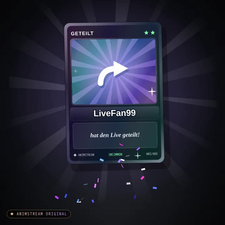 Live geteilt Alert – Holo Card Black Holo
