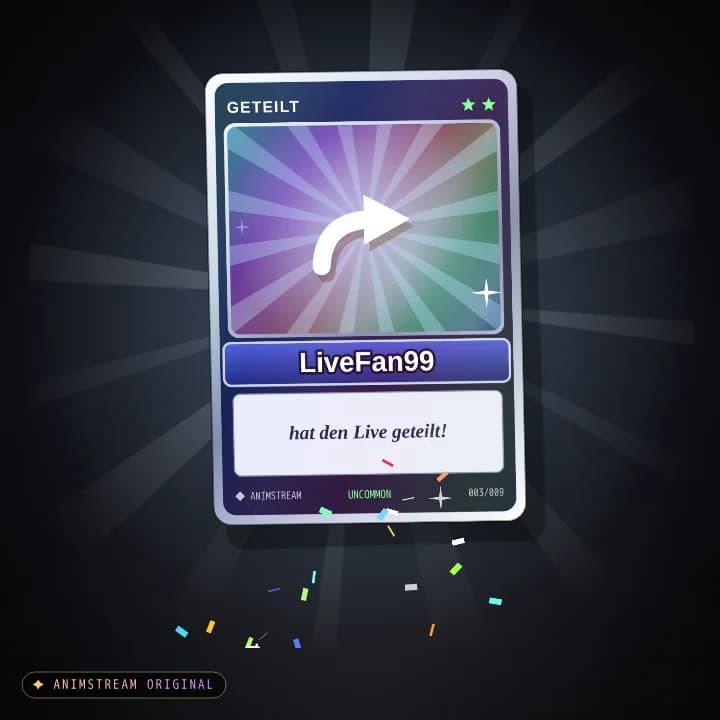 Live geteilt Alert – Holo Card Regenbogen