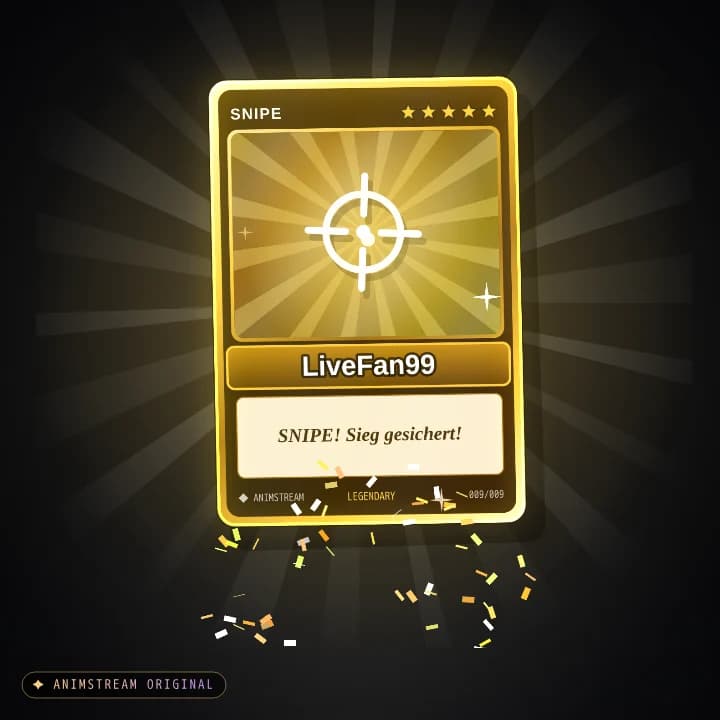 Snipe Alert – Holo Card Goldfolie