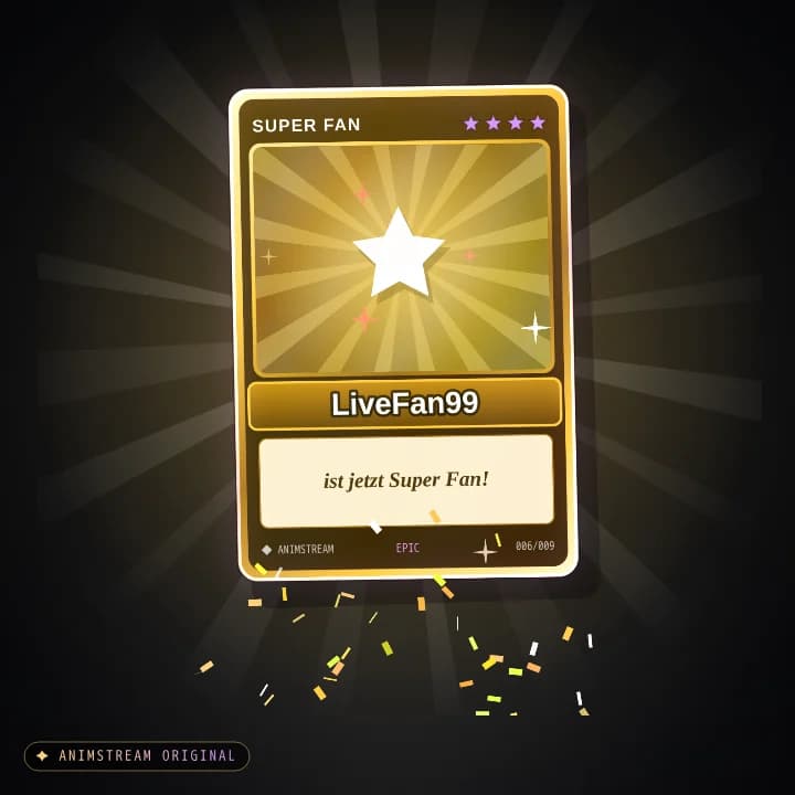 Super Fan Alert – Holo Card Goldfolie