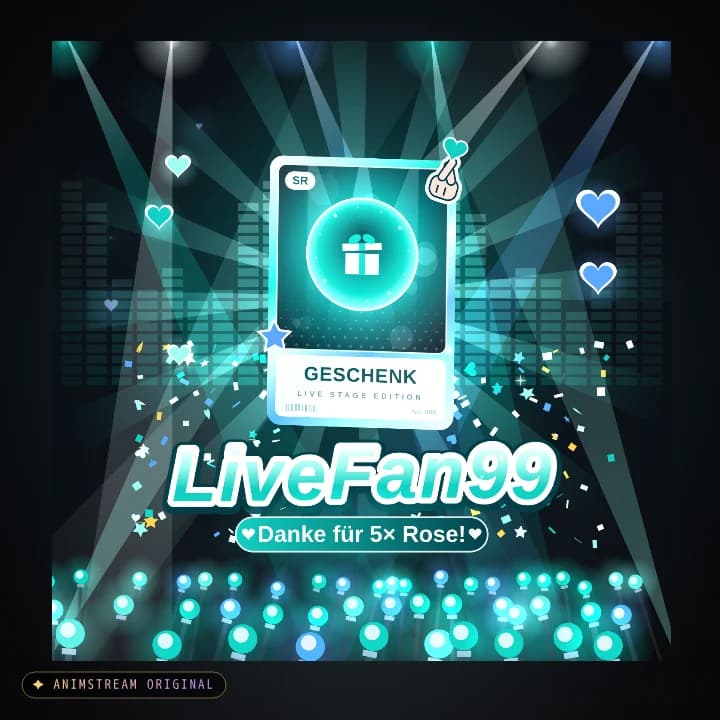 Geschenk-Danke Alert – Idol Stage Aqua