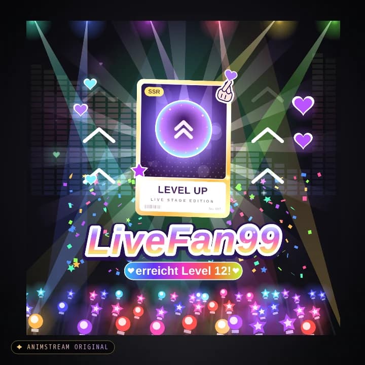 Level-Up Alert – Idol Stage Holo · Regenbogen