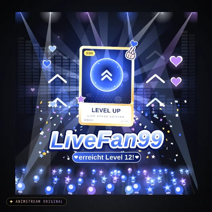 Level-Up Alert – Idol Stage Midnight · Blau