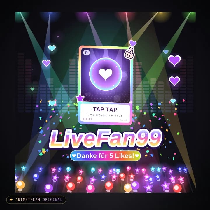 Like & Tap Tap Alert – Idol Stage Holo · Regenbogen