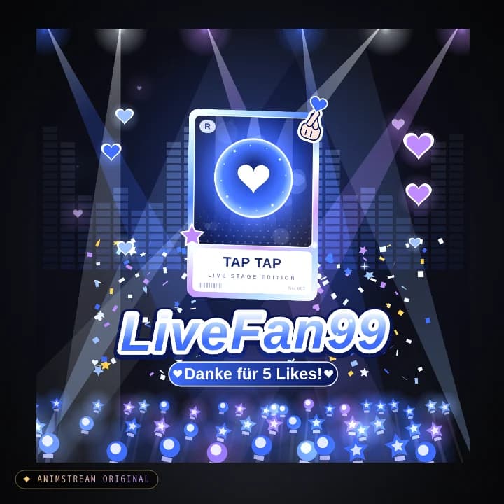 Like & Tap Tap Alert – Idol Stage Midnight · Blau