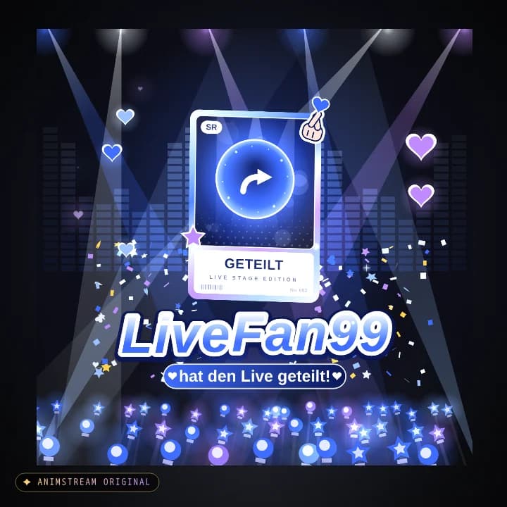 Live geteilt Alert – Idol Stage Midnight · Blau