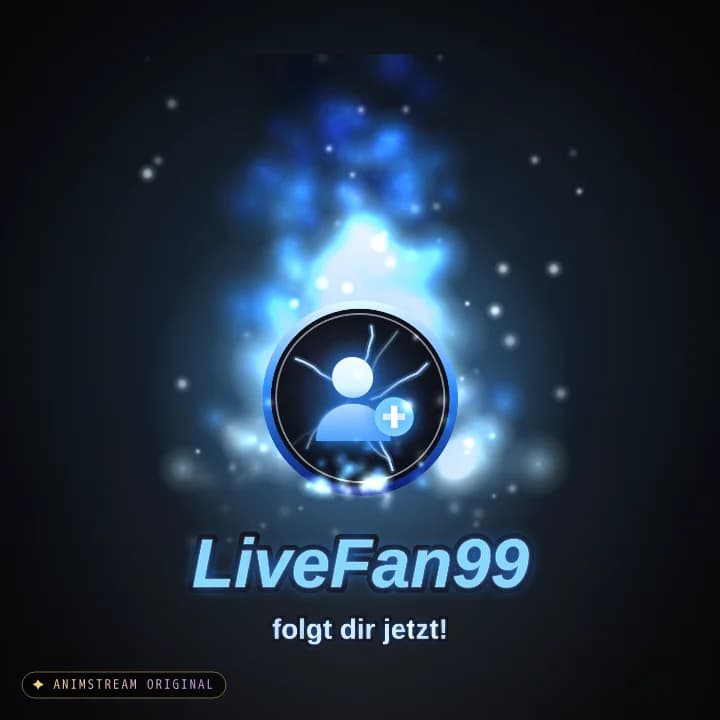 Neuer Follower Alert – Inferno Blaue Flamme