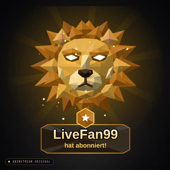 Abo Alert – Löwe Gold (Low-Poly Beasts)