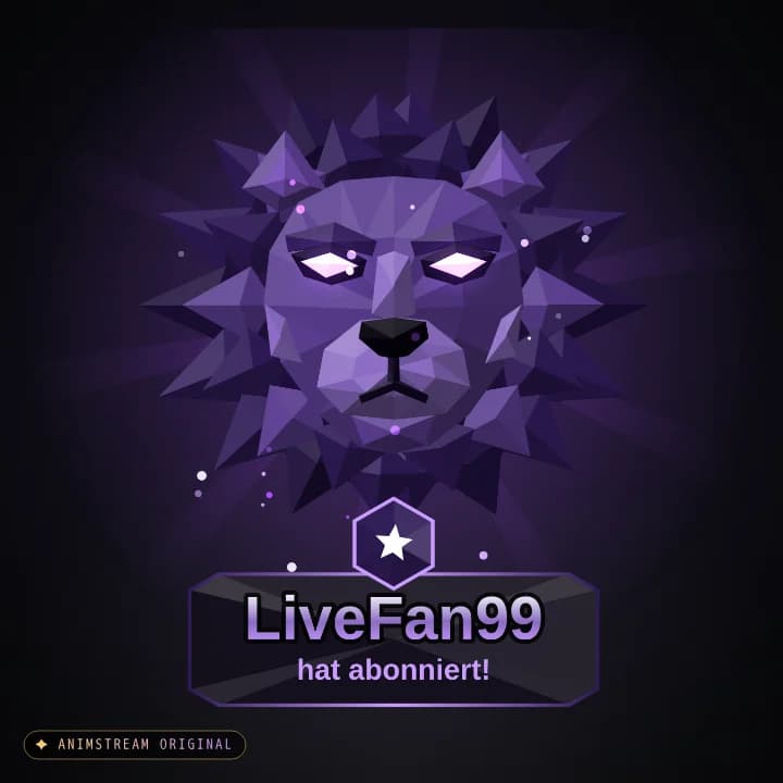 Abo Alert – Löwe Schatten (Low-Poly Beasts)