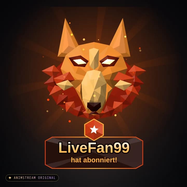 Abo Alert – Wolf Feuer (Low-Poly Beasts)