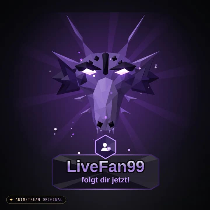 Neuer Follower Alert – Drache Schatten (Low-Poly Beasts)