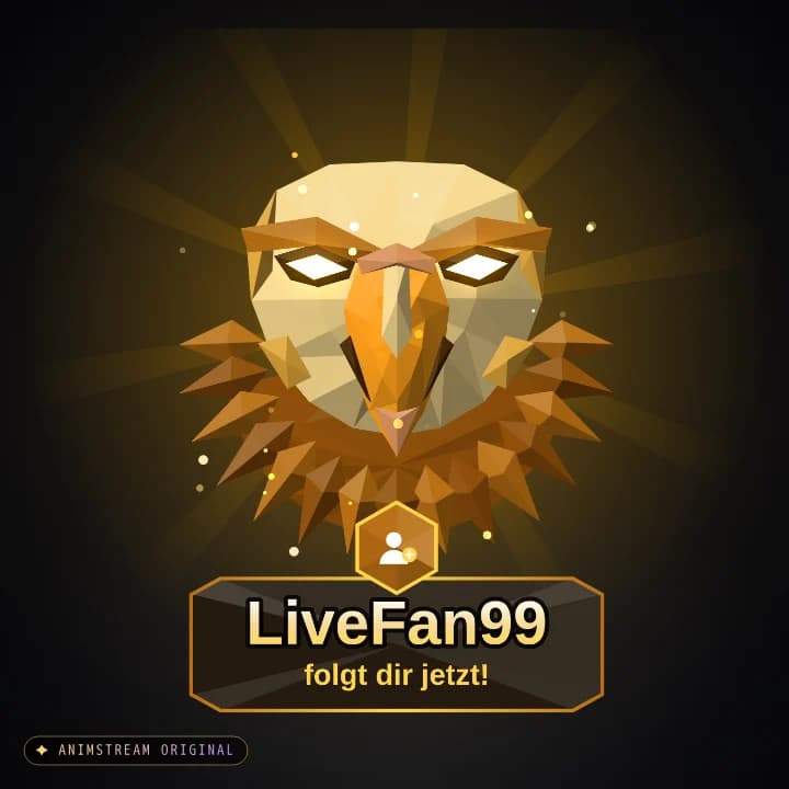 Neuer Follower Alert – Adler Gold (Low-Poly Beasts)