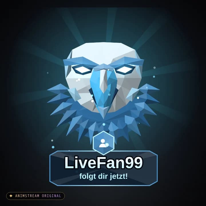Neuer Follower Alert – Adler Eis (Low-Poly Beasts)
