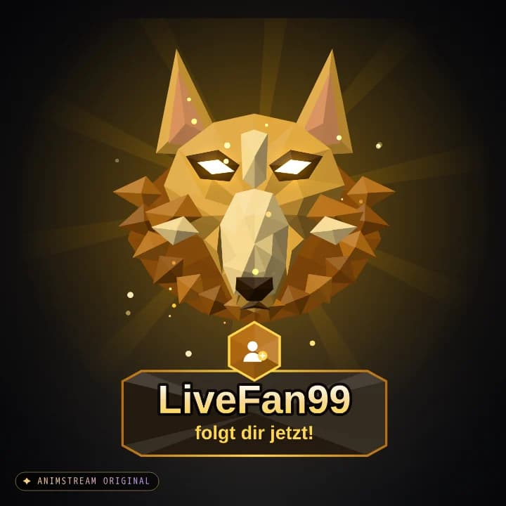 Neuer Follower Alert – Wolf Gold (Low-Poly Beasts)
