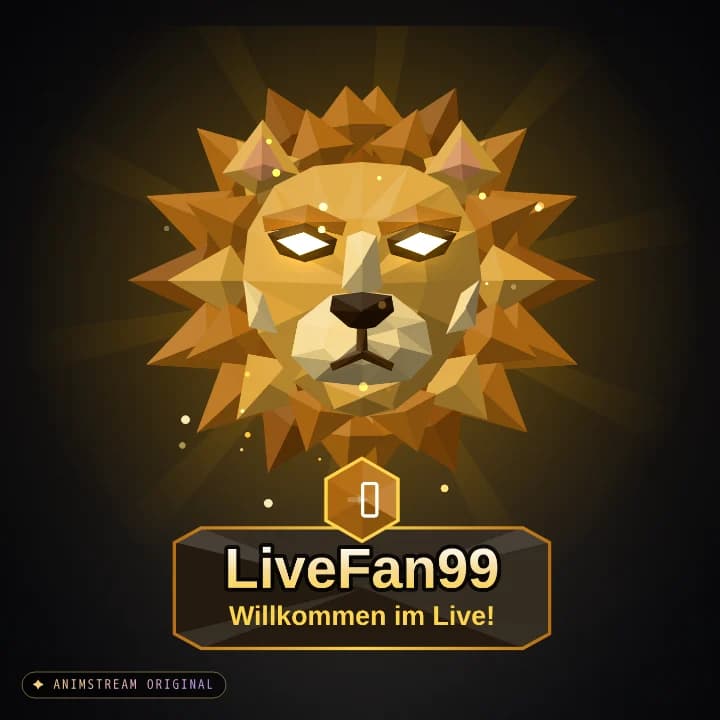 Willkommen Alert – Löwe Gold (Low-Poly Beasts)