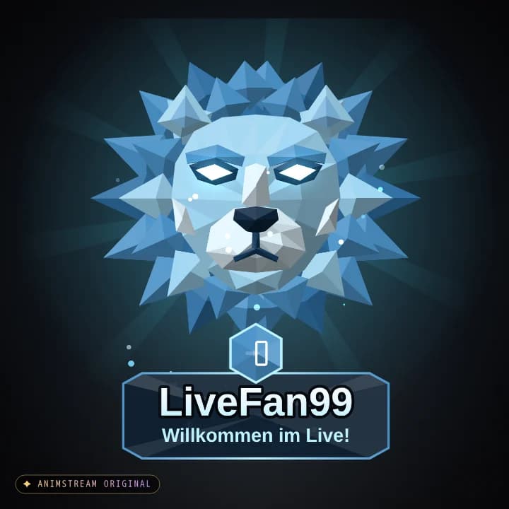 Willkommen Alert – Löwe Eis (Low-Poly Beasts)