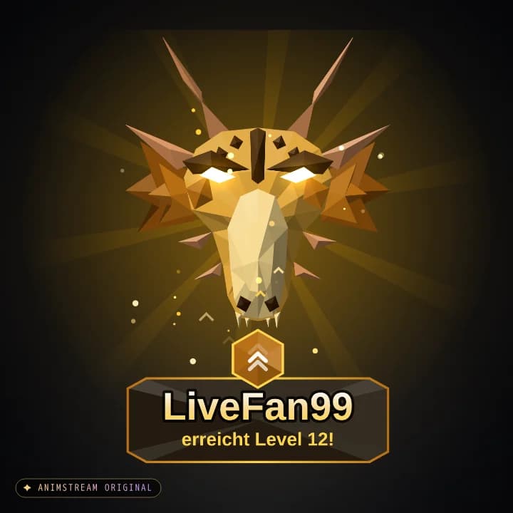 Level-Up Alert – Drache Gold (Low-Poly Beasts)