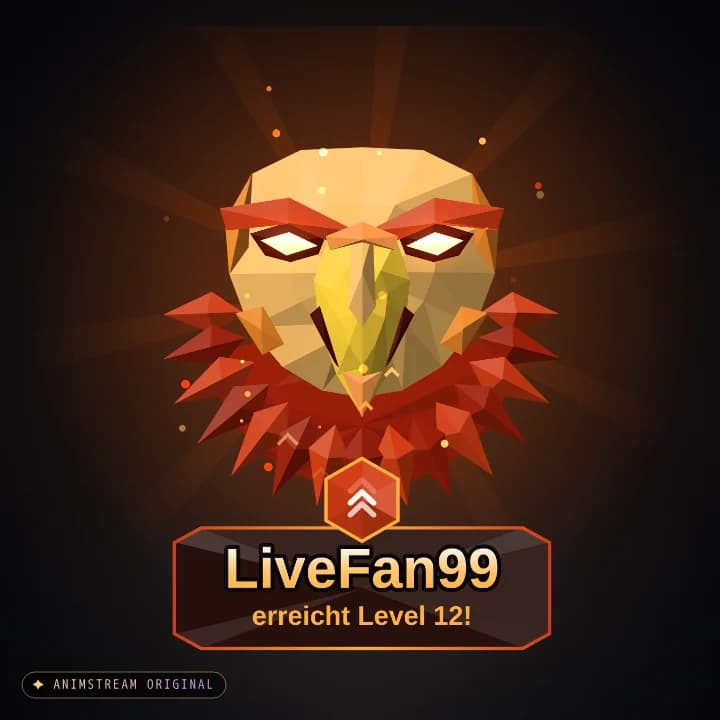 Level-Up Alert – Adler Feuer (Low-Poly Beasts)
