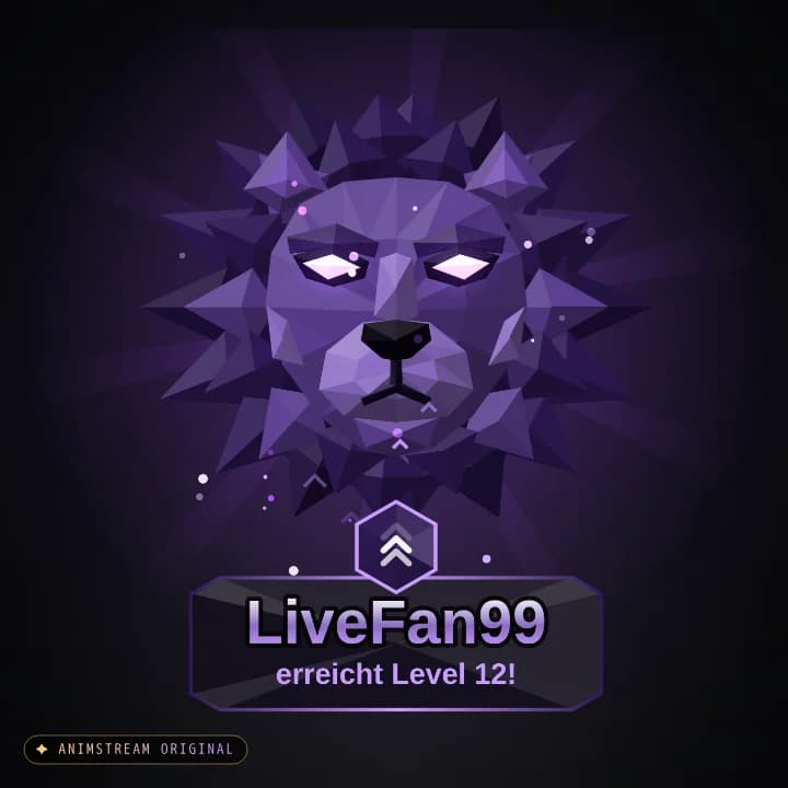 Level-Up Alert – Löwe Schatten (Low-Poly Beasts)