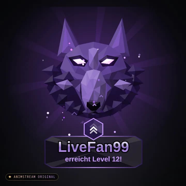 Level-Up Alert – Wolf Schatten (Low-Poly Beasts)