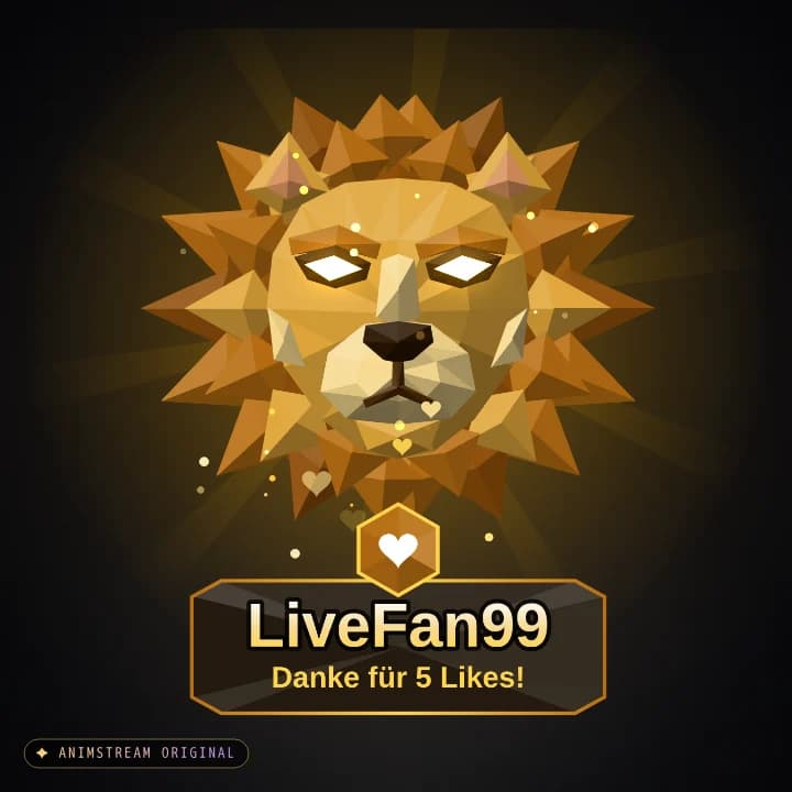 Like & Tap Tap Alert – Löwe Gold (Low-Poly Beasts)