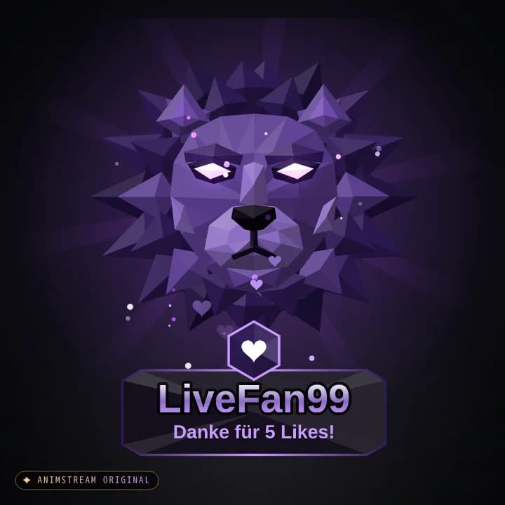 Like & Tap Tap Alert – Löwe Schatten (Low-Poly Beasts)