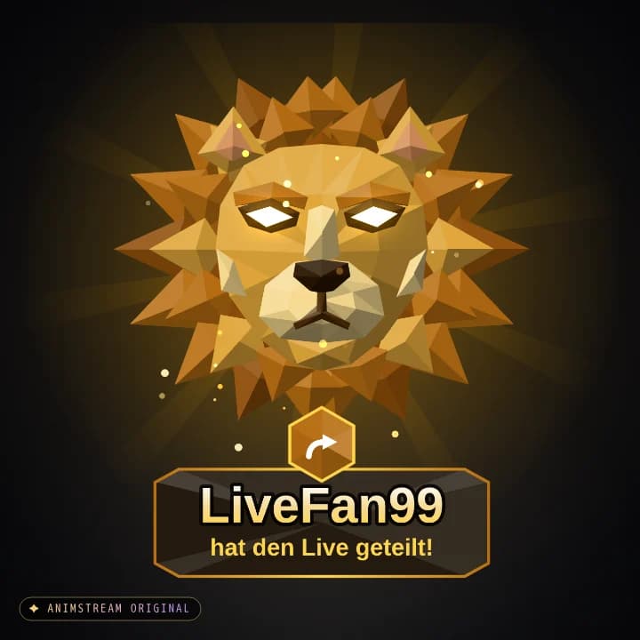 Live geteilt Alert – Löwe Gold (Low-Poly Beasts)