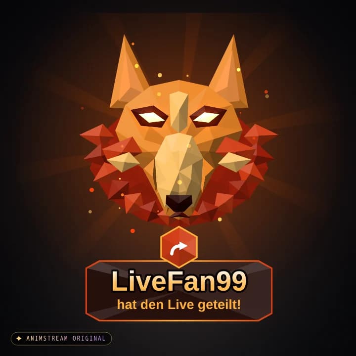 Live geteilt Alert – Wolf Feuer (Low-Poly Beasts)