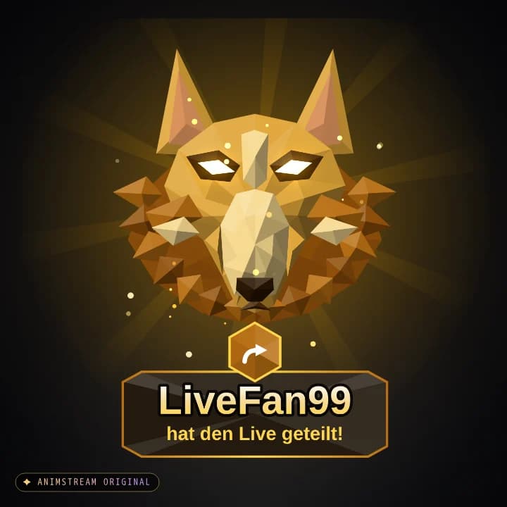 Live geteilt Alert – Wolf Gold (Low-Poly Beasts)