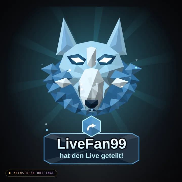 Live geteilt Alert – Wolf Eis (Low-Poly Beasts)