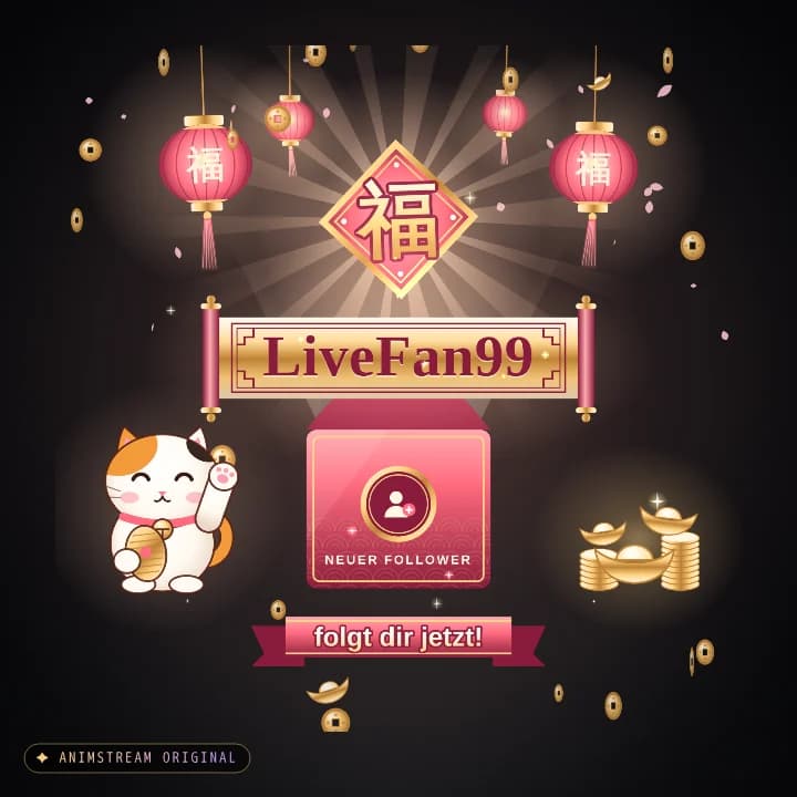Neuer Follower Alert – Lucky Fortune Pfirsich