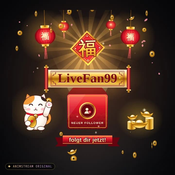 Neuer Follower Alert – Lucky Fortune Rot-Gold