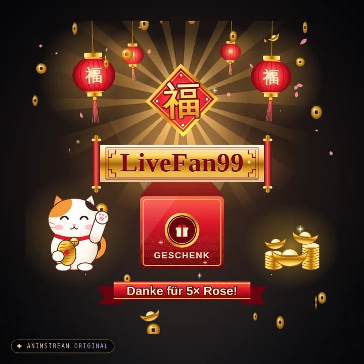 Geschenk-Danke Alert – Lucky Fortune Rot-Gold