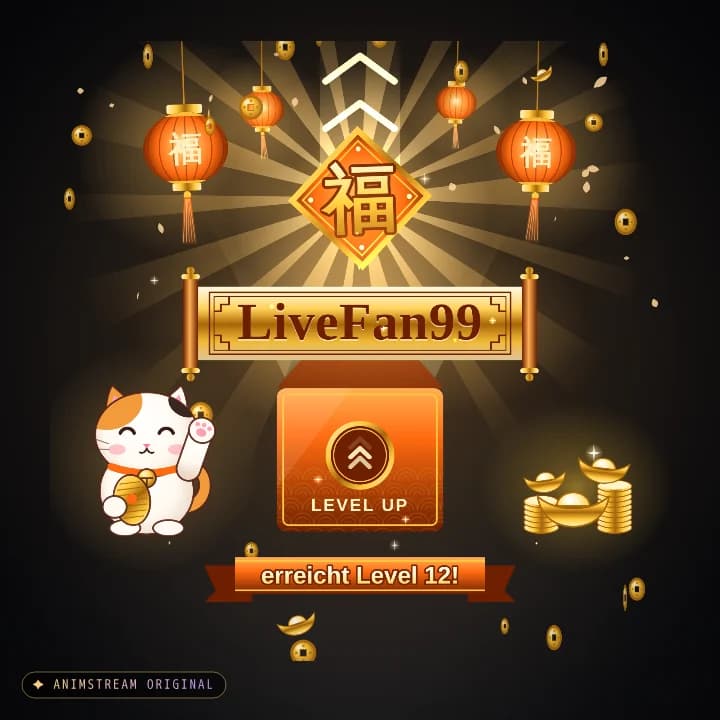 Level-Up Alert – Lucky Fortune Laterne · Orange