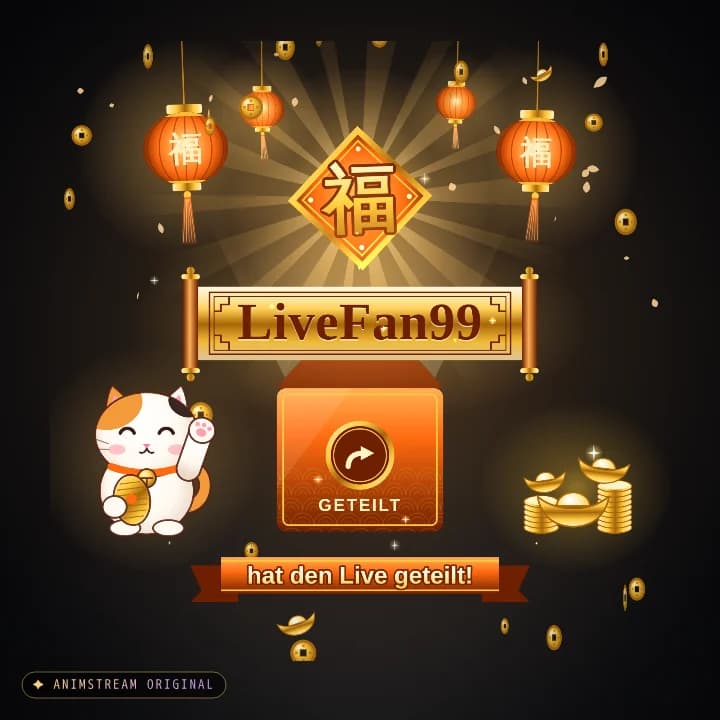 Live geteilt Alert – Lucky Fortune Laterne · Orange