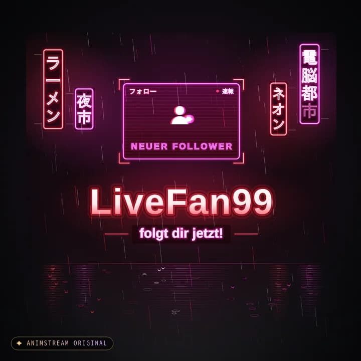 Neuer Follower Alert – Neo Tokyo Kabukicho