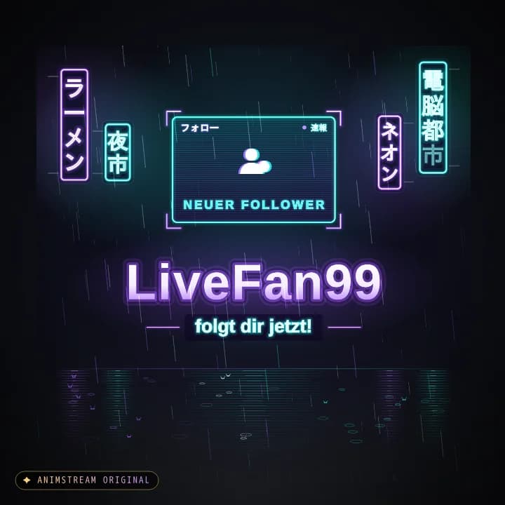 Neuer Follower Alert – Neo Tokyo Midnight