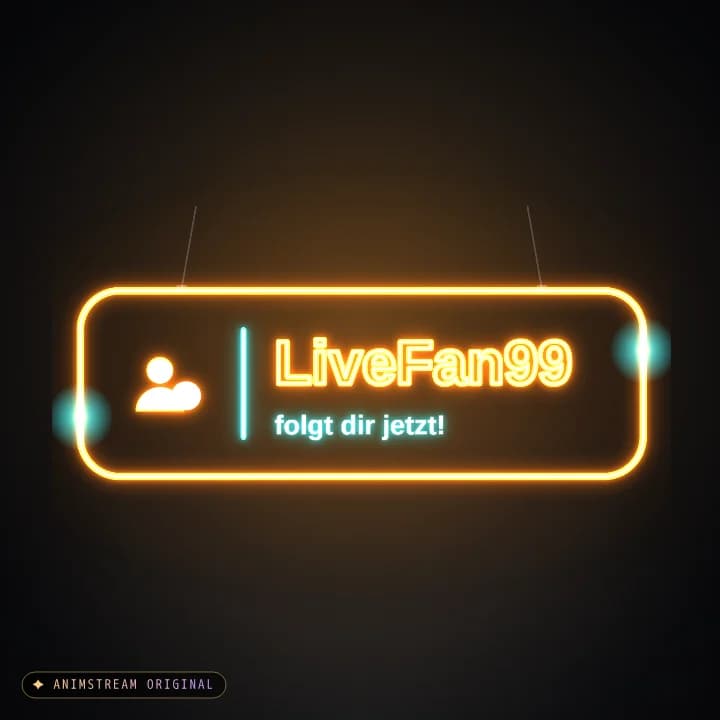 Neuer Follower Alert – Neon Sign Orange