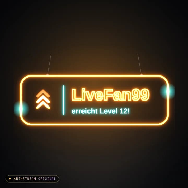 Level-Up Alert – Neon Sign Orange
