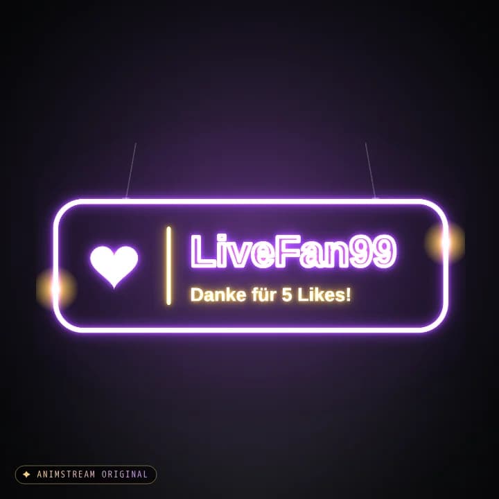 Like & Tap Tap Alert – Neon Sign Lila