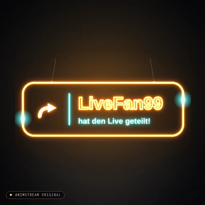 Live geteilt Alert – Neon Sign Orange