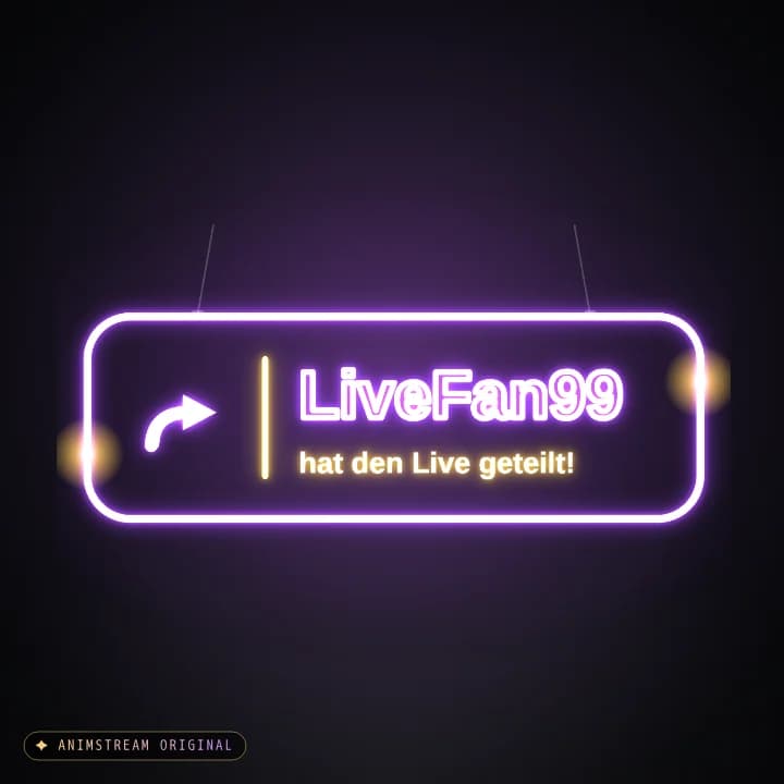 Live geteilt Alert – Neon Sign Lila