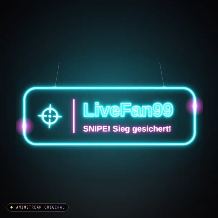 Snipe Alert – Neon Sign Cyan