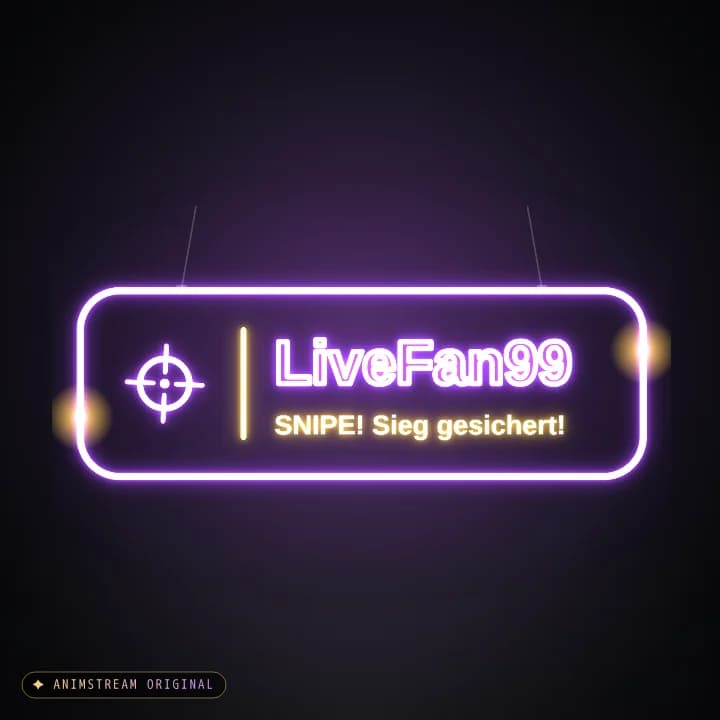 Snipe Alert – Neon Sign Lila
