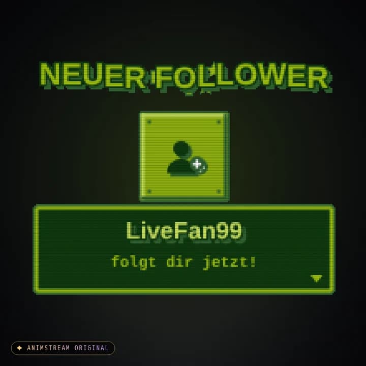 Neuer Follower Alert – Pixel Arcade Gameboy