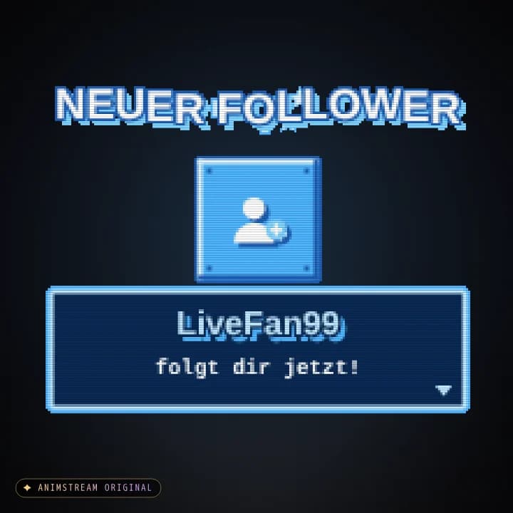 Neuer Follower Alert – Pixel Arcade Ice
