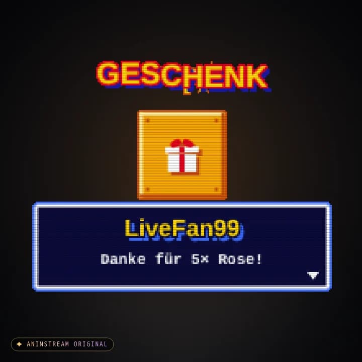 Geschenk-Danke Alert – Pixel Arcade Arcade